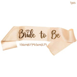 Bride To Be Satin Ribbon Sash with Diamond Ring Bachelorette Hen Party Sash for Wedding Party Bridal Shower Decoration Supplies