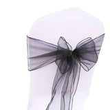 1pcs 18x275cm Organza Chair Sashes Bow Tie Band Knot Chair Cover Tulle For Wedding Banquet Christmas Event Party Decoration