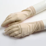 Elegant ladies high quality 100 silk knit gloves summer anti-UV thin section breathable sleep moisturizing gloves A60