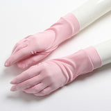 Elegant ladies high quality 100 silk knit gloves summer anti-UV thin section breathable sleep moisturizing gloves A60