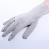 Elegant ladies high quality 100 silk knit gloves summer anti-UV thin section breathable sleep moisturizing gloves A60