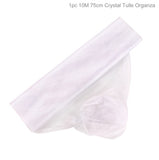 FENGRISE 5M 10M Bride Party Decor Wedding Organza Tulle Fabric Sheer Swag Backdrop Curtain Rustic Wedding Decoration Party Event