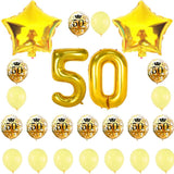 50 Birthday Party Decorations Adult 30 40 50 60 Years Decor Happy Birthday Banner Number Balloon Globos 50 Wedding Anniversary