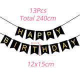 50 Birthday Party Decorations Adult 30 40 50 60 Years Decor Happy Birthday Banner Number Balloon Globos 50 Wedding Anniversary