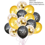 50 Birthday Party Decorations Adult 30 40 50 60 Years Decor Happy Birthday Banner Number Balloon Globos 50 Wedding Anniversary