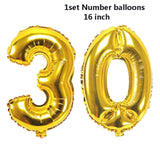 50 Birthday Party Decorations Adult 30 40 50 60 Years Decor Happy Birthday Banner Number Balloon Globos 50 Wedding Anniversary