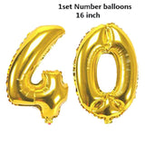 50 Birthday Party Decorations Adult 30 40 50 60 Years Decor Happy Birthday Banner Number Balloon Globos 50 Wedding Anniversary