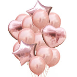 Rose Gold Party Decorations Heart Foil Balloon Number Balloon Confetti Helium Balloon Wedding Birthday Party Baby Shower Decor