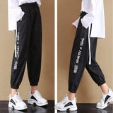 Korean Style Ulzzang High Waist Solid Loose Harem Pant Women Jogger Sweatpants Casual Cargo Trousers Female Street Wear