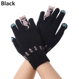 Glove Woman Winter Touch Screen Gloves Cut Knit Wool Gloves Mittens Thicken Warm Stretch Winter Gloves Guantes Invierno Mujer