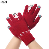 Glove Woman Winter Touch Screen Gloves Cut Knit Wool Gloves Mittens Thicken Warm Stretch Winter Gloves Guantes Invierno Mujer