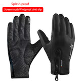 ROCKBROS Thermal Ski Gloves Men Women Winter Skiing Fleece Waterproof Snowboard Gloves Touch Screen Snow Motorcycle Warm Mittens