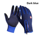 Winter Warm Ski Mens Gloves Women Cycling Touch Screen Waterproof Splash-proof Windproof Fashion Black Gloves Ladies Non-Slip