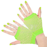 New Women Girls Mesh Gloves Short Wrist Gothic Punk Rock Costume Fancy Party Brides Mesh Fingerless Gloves