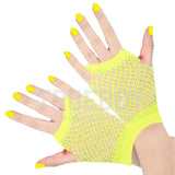 New Women Girls Mesh Gloves Short Wrist Gothic Punk Rock Costume Fancy Party Brides Mesh Fingerless Gloves