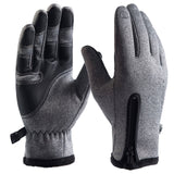 Gloves Unisex Winter Outdoor Sports Waterproof Zipper Windproof  Warm Gloves protecting hands Touch Screen Wrist Mittens Gloves