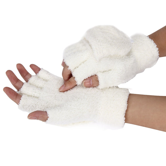 KLV  Girls Women Ladies Hand Wrist Warmer Winter Fingerless Gloves Mitten z0913
