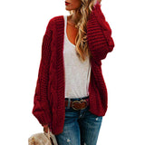 2020 Open Front Cardigan Sweaters Winter Autumn Woman Sweater Knitted Long Sleeve Cardigan Casual Outerwear Tops Cardigan Women