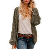 2020 Open Front Cardigan Sweaters Winter Autumn Woman Sweater Knitted Long Sleeve Cardigan Casual Outerwear Tops Cardigan Women