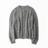 Super Chic Jumper Cardigan Autumn Women Sweater Women Wool Mohair Jumper Sweater with Buttons