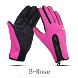 Man Winter Gloves Touch Screen Rain-proof 15 style Ski Lady Waterproof Warm Fashion Windproof Riding Sports Gloves Women Zipper