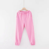 Casual pink harem pants women joggers fenale sweatpants streetwear cotton high waist pants ladies long trousers