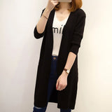 4 Colors New Autumn And Winter Loose Long Solid Color Casual Sweater Cardigan Knitted Long Sleeve Cardigan Coat