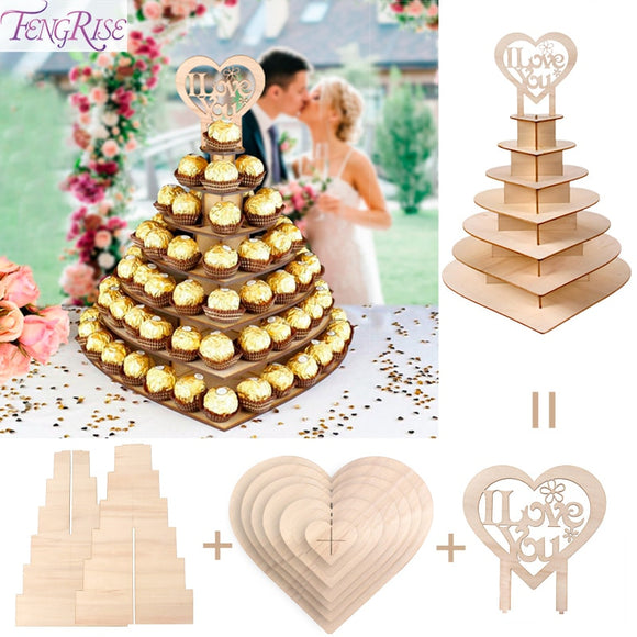 Wooden Chocolate Stand Rustic Wedding Decoration For Wedding Mr & MRS Wedding Decoration Table Donut Wall Decor Wedding & Events