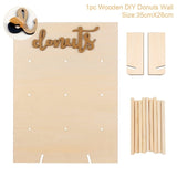Wooden Chocolate Stand Rustic Wedding Decoration For Wedding Mr & MRS Wedding Decoration Table Donut Wall Decor Wedding & Events