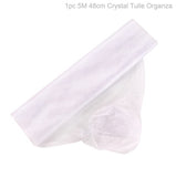 Huiran Sheer Crystal Organza Fabric Tulle Roll Girl Birthday Wedding Decor Event Party Favors Supplies Weding Party Accessories