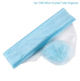 Huiran Sheer Crystal Organza Fabric Tulle Roll Girl Birthday Wedding Decor Event Party Favors Supplies Weding Party Accessories