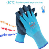 Winter Gloves Waterproof Plus Velvet Warm Rubber Gloves Anti-Slip Hand Protective plush warm Tool mittens fishing mechanical