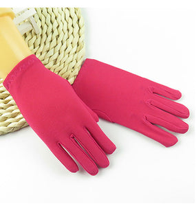 Children's boy girl thin elastic candy color glove kids dancing performance etiquette glove R1235