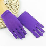 Children's boy girl thin elastic candy color glove kids dancing performance etiquette glove R1235