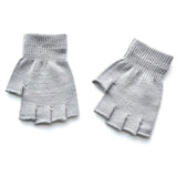 New Children's Winter Gloves Cold Warm Acrylic Fingerless Gloves Solid Color