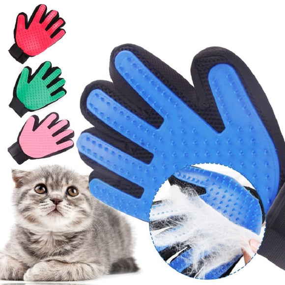Pet Dog deShedding Tools Cleaning Glove Cat Dog Cleaning Brush Finger Silicone Glove For Dog Scrub Bath Clean Free Shipping