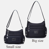 Fashion Multi-Functional Pockets Women's Shoulder Bag High Quality Durable Waterproof Light Nylon Fabric Messenger Bag Female