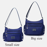 Fashion Multi-Functional Pockets Women's Shoulder Bag High Quality Durable Waterproof Light Nylon Fabric Messenger Bag Female