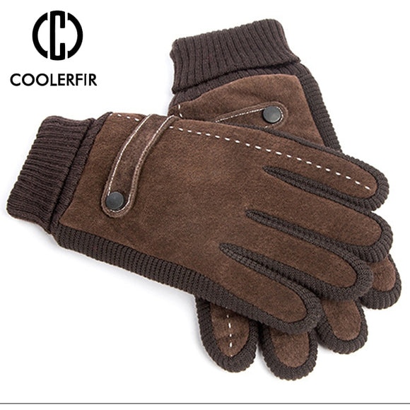 Touch Screen Winter Warm Men's Gloves Genuine Leather Casual Gloves Mittens for Men Outdoor Sport Full Finger Glove  ST030