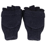 Charming Thick Male Fingerless Gloves Men Wool Winter Warm Exposed Finger Mittens Knitted Flip Half Finger Gloves