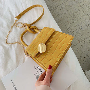 2019 Fashion New Tote bag Quality Leather Women's Designer Handbag Crocodile pattern Chain Shoulder Messenger Bag Bolsos Mujer