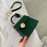 2019 Fashion New Tote bag Quality Leather Women's Designer Handbag Crocodile pattern Chain Shoulder Messenger Bag Bolsos Mujer